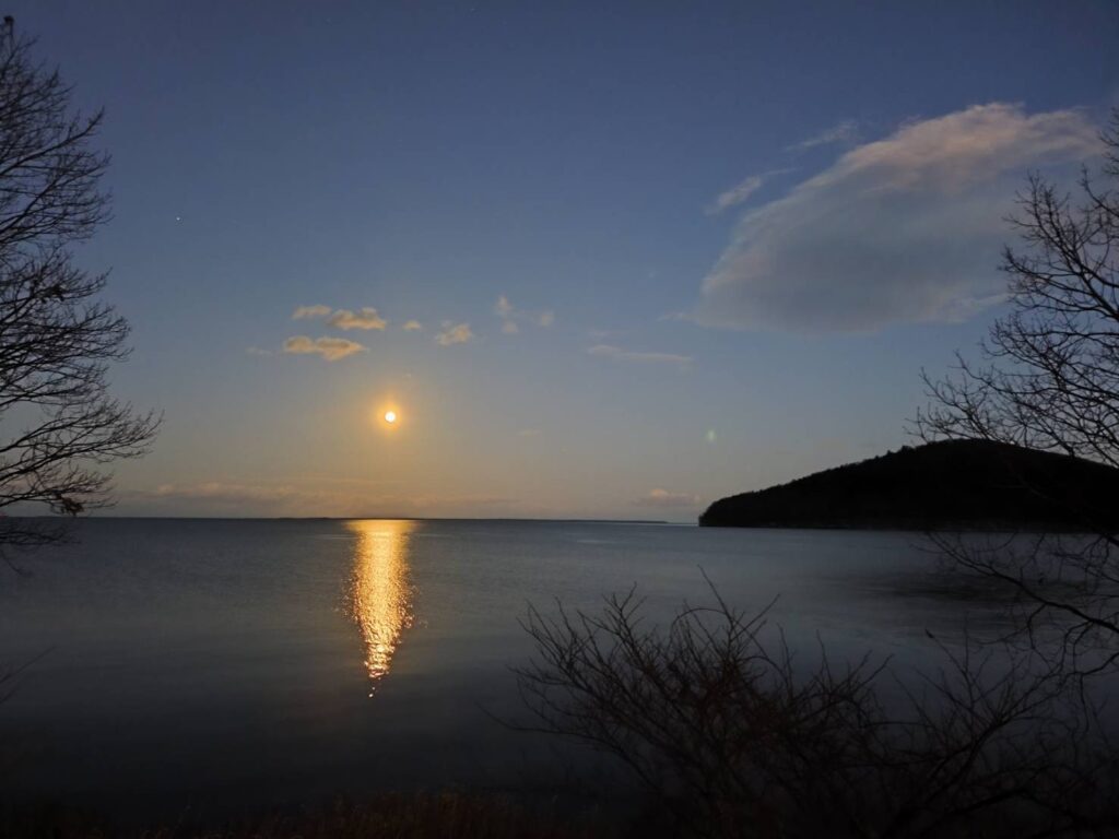 サロマ湖の夕日